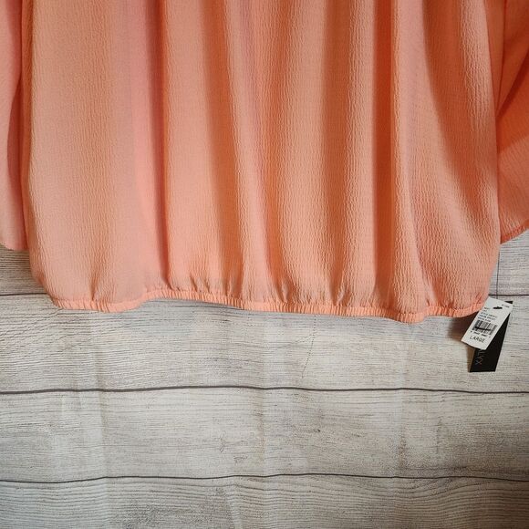 Alyx Large NWT apricot flowy Tunic blouse - Picture 2 of 10